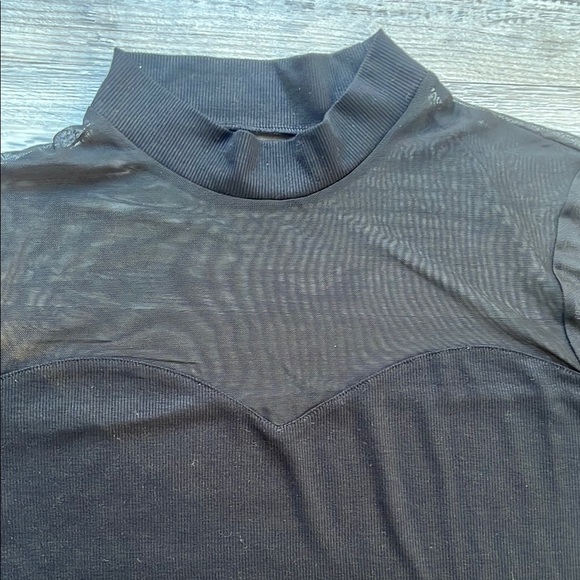 Romwe Black Short Sleeve Plus Sizes Bodysuit Sizes 4X new with tag - Picture 2 of 6